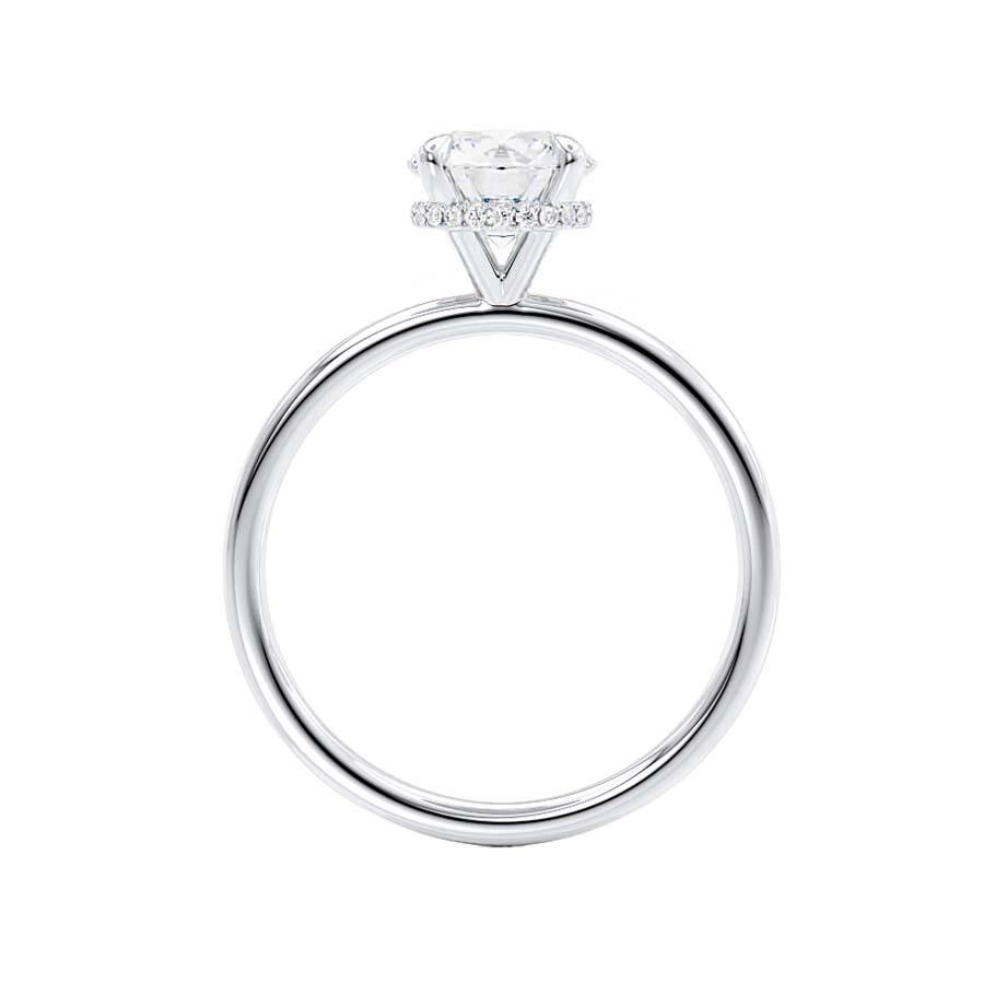 1.0 CT Round Hidden Halo CVD F/VS2 Diamond Engagement Ring