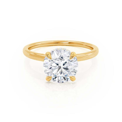 1.20 CT Round Hidden Halo CVD E/VVS2 Diamond Engagement Ring