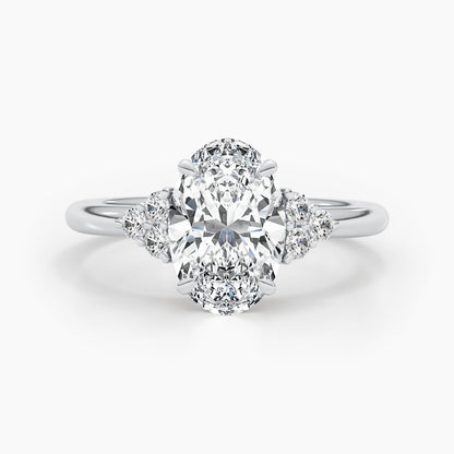 2.42ct Oval G- VS Pave Diamond Engagement Ring