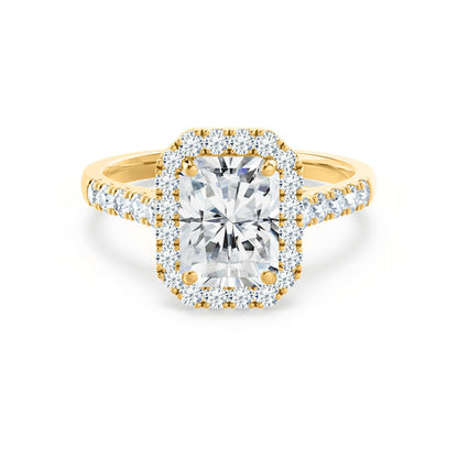 1.50 CT Radiant Halo CVD E/VS1 Diamond Engagement Ring