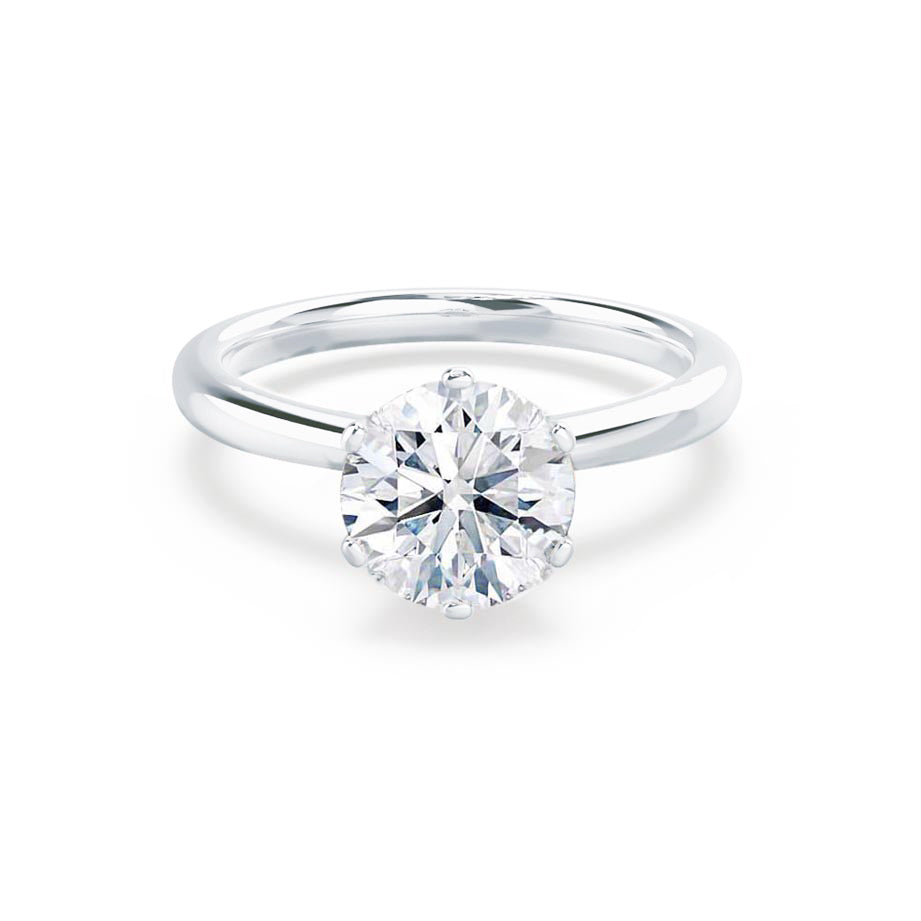 1.0 CT Round Solitaire CVD G/VS1 Diamond Engagement Ring